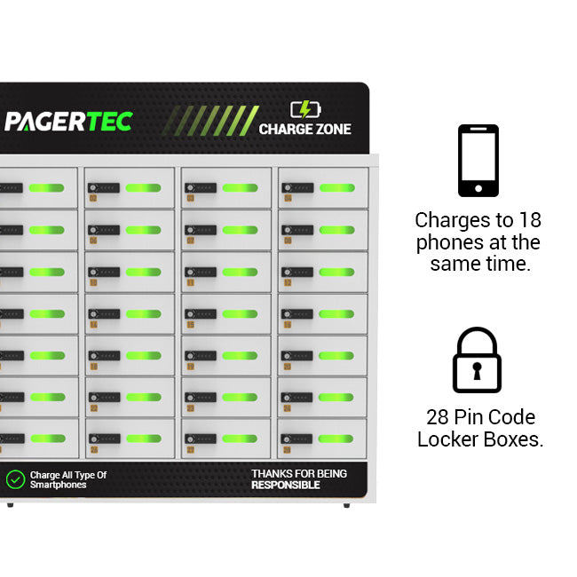 Cubby 28 Bay Charging Locker - Pagertec