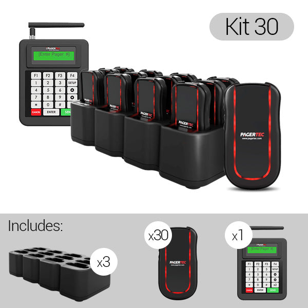 4-MESSAGE W/CLIPS - Pagertec