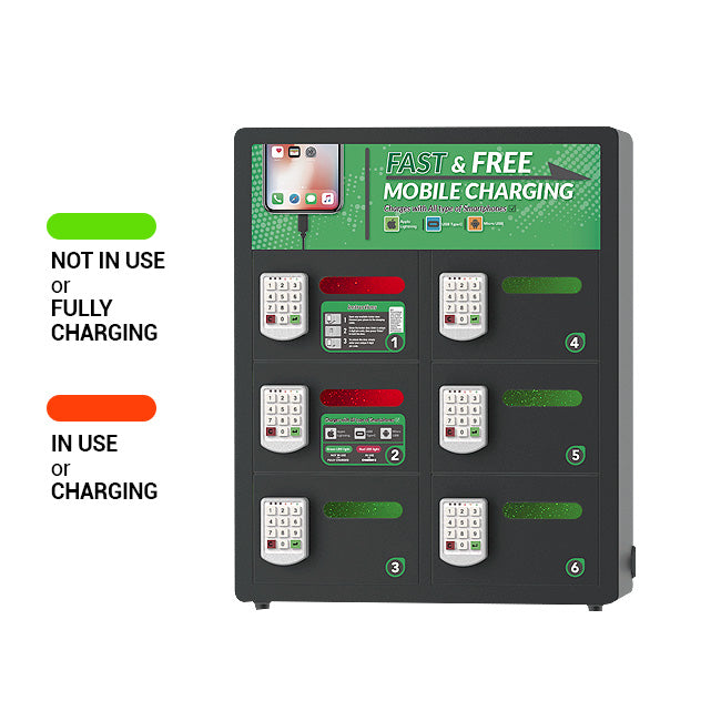 Oread 6 Bay Charging Locker - Pagertec