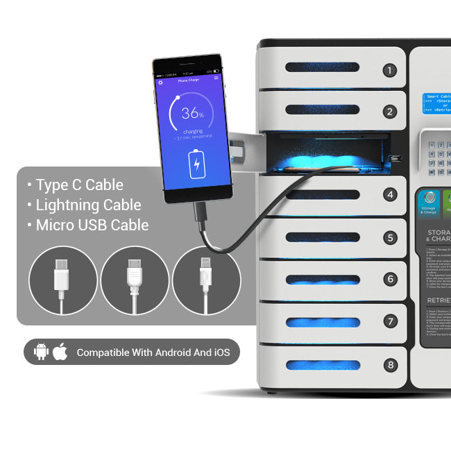 Mia 8 Bay Charging Locker - Pagertec