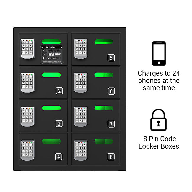 Oread 8 Bay Locker - Pagertec