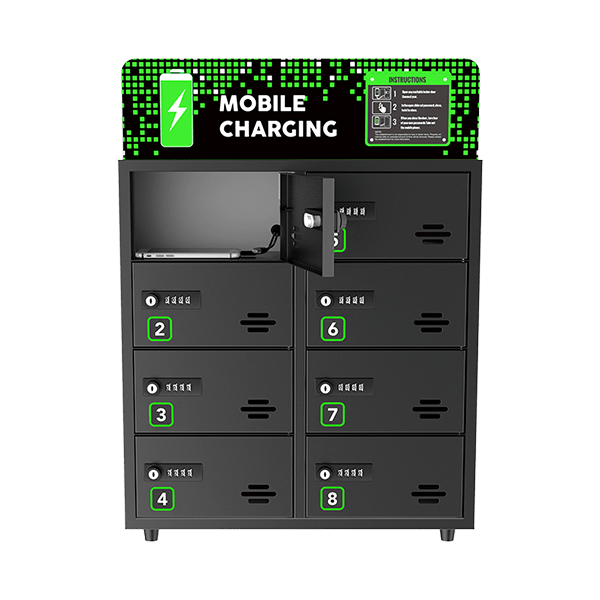 Omo 8 Bay Cell Phone Charging Locker $variant_title Pagertec